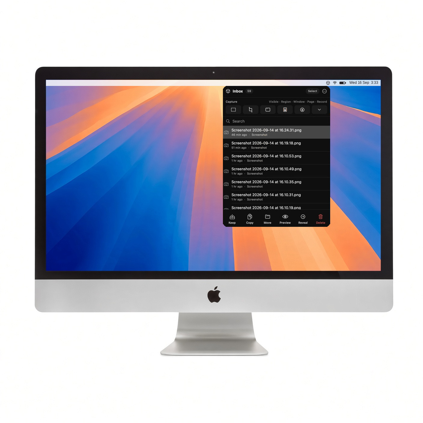 Scratchbox Inbox on an iMac